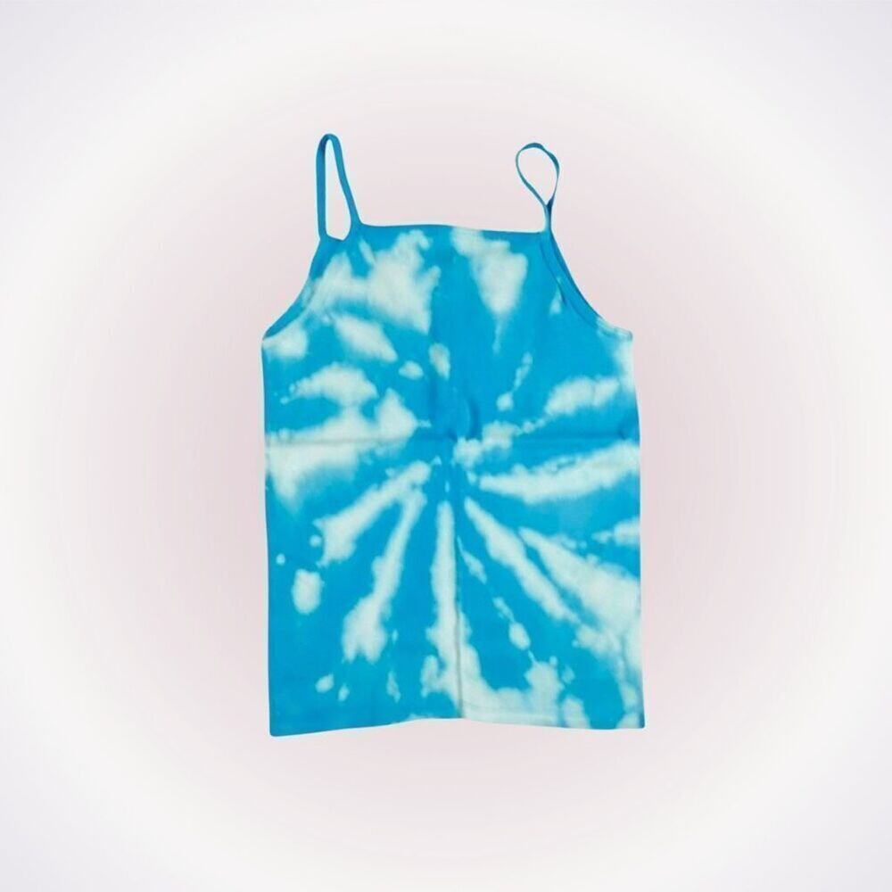Dyes by MacKay Blue Tie-Dye Tank Top Cami | Sz YL